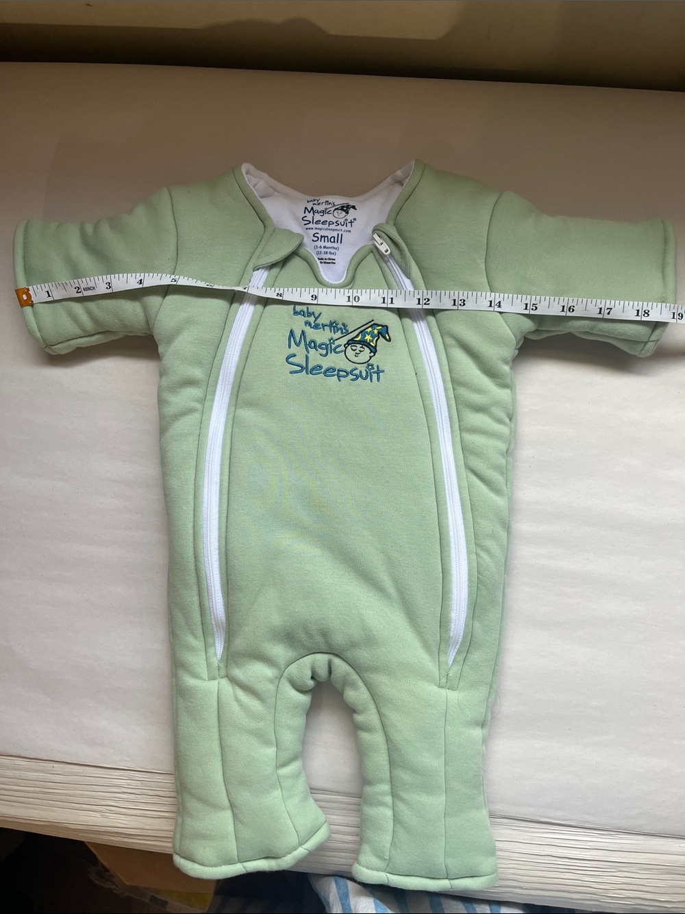 Baby Merlin’s Magic Sleepsuit One-Piece in Light Green - Small - Picture 7 of 8